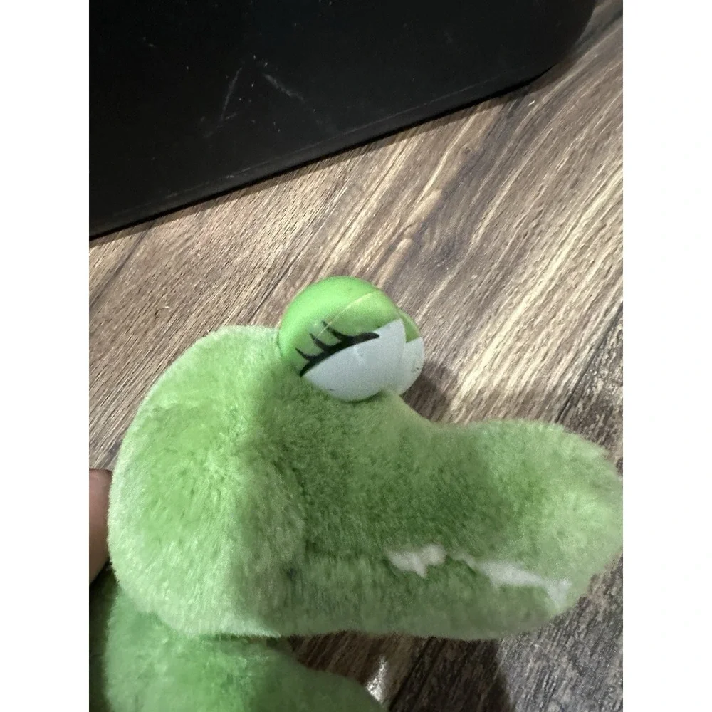 VGUC- Vintage-1988 Alligator Crocodile Plush Green Pink Baby‎ Applause